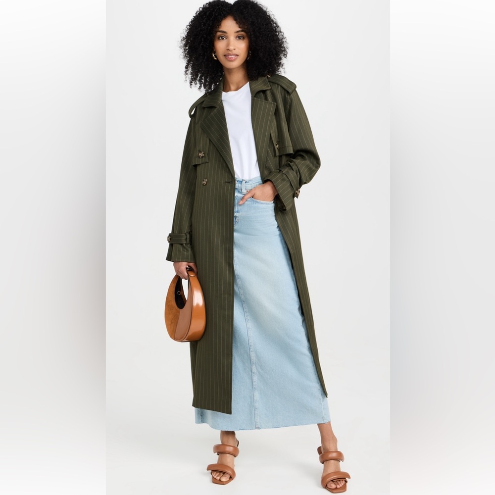 Favorite Daughter Charles Trench Coat in Green